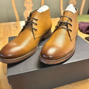 Joseph Abboud Tan/Brown Leather Chukka Boots